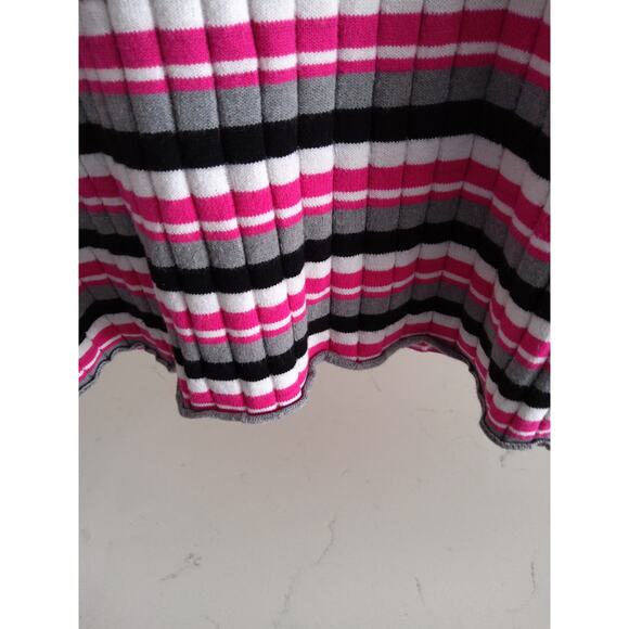 $ASO Sylvies Chicago Fire. Y2K.  Ribbed striped over. Barbie pink,white black - Picture 6 of 6
